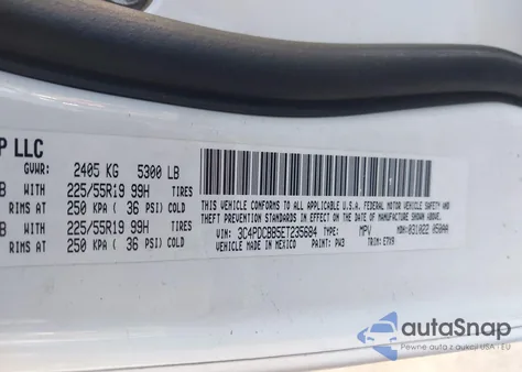 2014 Dodge Journey Sxt z USA, uszkodzony, nr VIN 3C4PDCBB5ET235684